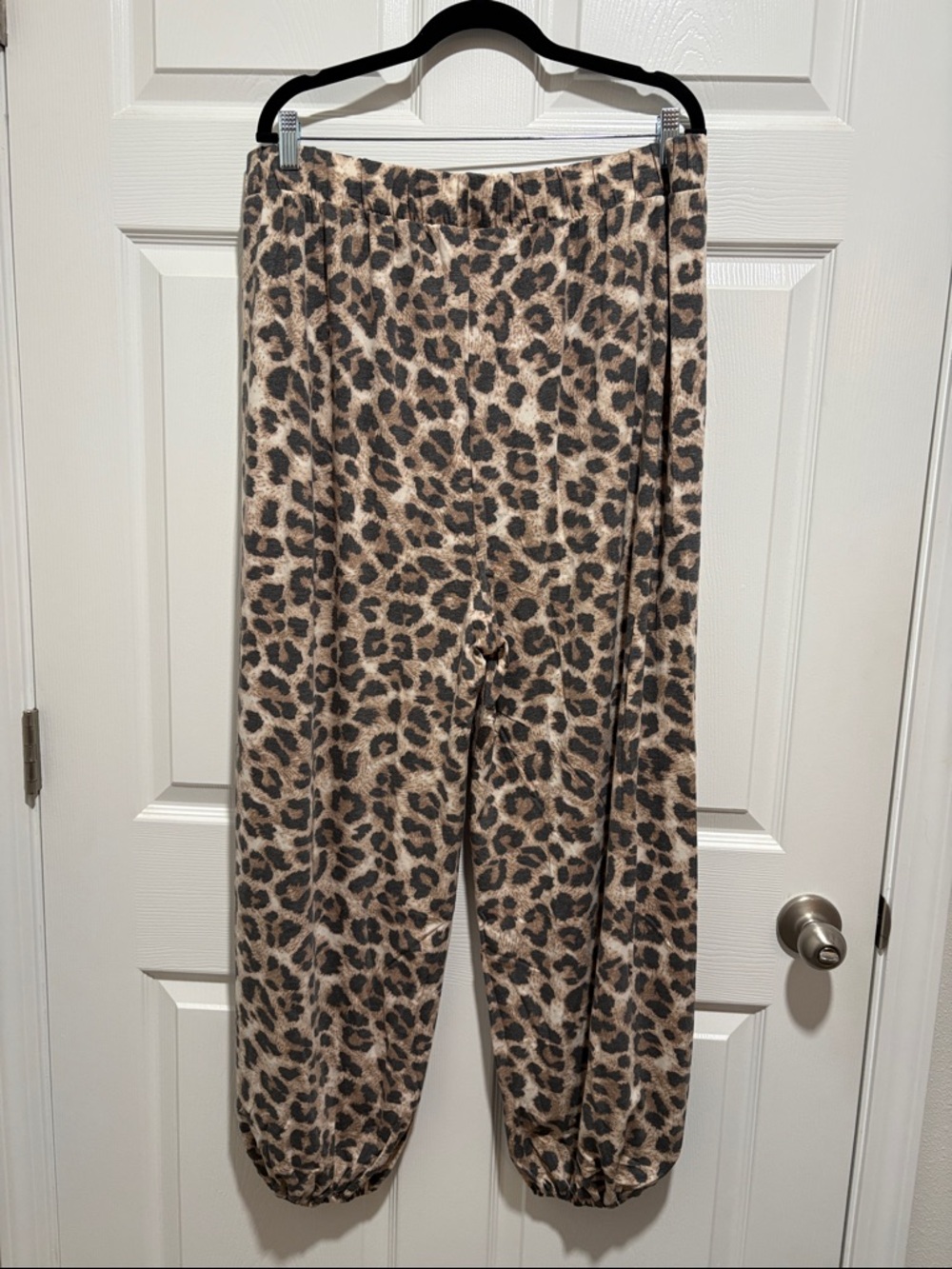 Zenana Brown Leopard Print Side-Split Pull-on Jogger Size 3X NIP - Picture 7 of 15